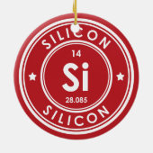 シリコン素子赤色セラミックオーナメント セラミックオーナメント (裏面)