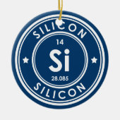 シリコン素子青色セラミックオーナメント セラミックオーナメント (正面)