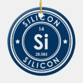 シリコン素子青色セラミックオーナメント セラミックオーナメント (裏面)