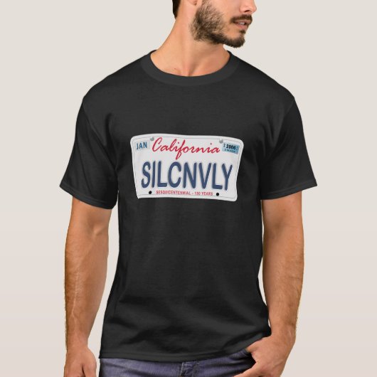 シリコン・バレーのナンバープレート Tシャツ (正面)