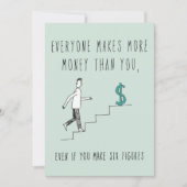 シリコン・バレーの挨拶状でだけ: より多くのお金 カード (正面)