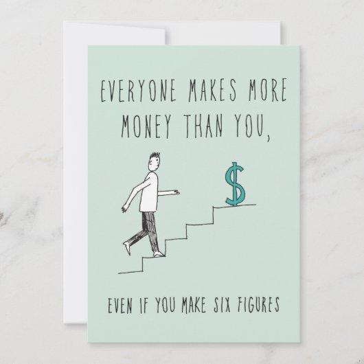 シリコン・バレーの挨拶状でだけ: より多くのお金 カード (正面)