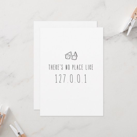 シリコン・バレーの挨拶状でだけ: 127.0.0.1 カード (正面/裏面インサイチュ)