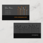 シリコン・バレーシリーズ-黒およびオレンジ 名刺 (正面/裏面)