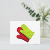 シリコーンオーブンミット、オーブン手袋、オーブンミットンズ ポストカード (スタンド正面)