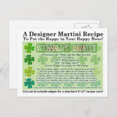 シリネラグセントパトリックの日マルティーニレシピカード ポストカード (正面/裏面)