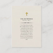 シリルとメソジウス正統キリスト教祈りの言葉カード プレイスカード (裏面)