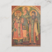 シリルとメソジウス正統キリスト教祈りの言葉カード プレイスカード (正面)