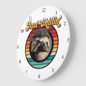 シリンのナマケモノ ラージ壁時計 (傾斜)