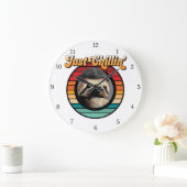 シリンのナマケモノ ラージ壁時計 (ホーム)