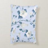 シリンガとハイビスカスの花の継ぎ目のない模様 アクセントクッション (裏面(縦))