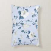 シリンガとハイビスカスの花の継ぎ目のない模様 アクセントクッション (正面(垂直))