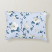 シリンガとハイビスカスの花の継ぎ目のない模様 アクセントクッション (裏面)