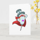 シリンジとナースとしての英雄 カード (黄色い花)