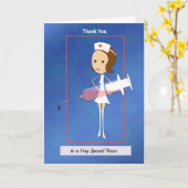 シリンジカードのナースに感謝します カード (黄色い花)