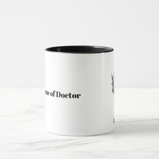 シリンジマグ付ブロンド女性医師 マグカップ (中央)