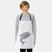 シリンジ付きナースとしてのイルカ エプロン (着用した状態)
