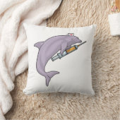 シリンジ付きナースとしてのイルカ クッション (ブランケット)