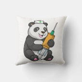 シリンジ付きナースとしてのパンダ クッション (裏面)