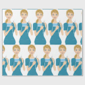 シリンジ付き笑顔のナース ラッピングペーパー (フラット)