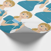 シリンジ付き笑顔のナース ラッピングペーパー