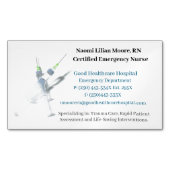 シリンジ病院ヘルスケア登録ナース マグネット名刺 (正面)