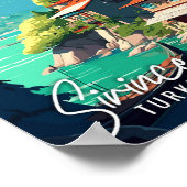 シリンスターキーヴィンテージ旅行イラストレーション ポスター (角)