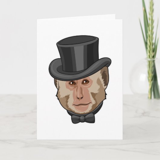 シリンダーのかぶったサル カード (正面)