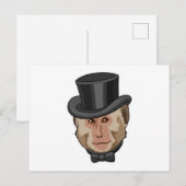 シリンダーを持つサル ポストカード (正面/裏面)