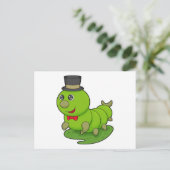 シリンダー付きの紳士としてのイモムシ ポストカード (スタンド正面)