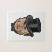 シリンダー付きサル ジグソーパズル (横)