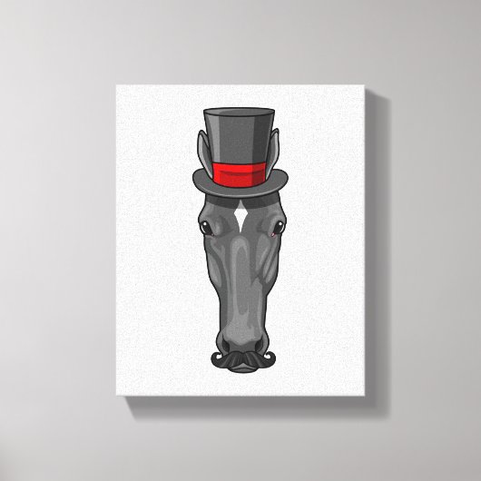 シリンダー付き馬 キャンバスプリント (正面)