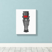 シリンダー付き馬 キャンバスプリント (インサイチュ (ウッドフロア))