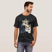 シリーな子猫 二匹の白猫 Tシャツ (正面フル)