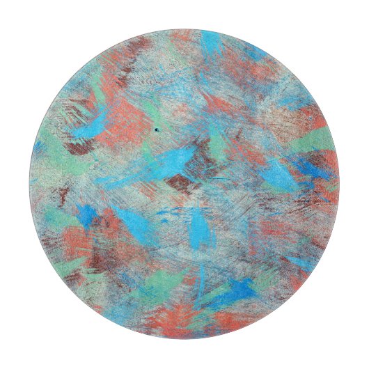 シリーカラフルズ：抽象芸術バックグラウンドテクスチャ カッティングボード (正面)