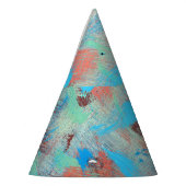 シリーカラフルズ：抽象芸術バックグラウンドテクスチャ パーティーハット (左)