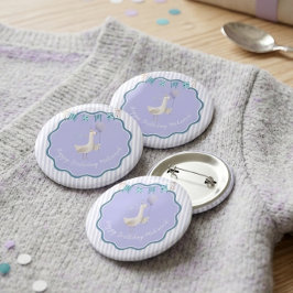 シリーガチョウ 1歳の誕生日ピンバッジ ラベンダーボーイの誕生日会 缶バッジ