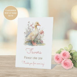 シリーグースベイビーシャワーパーティーのお礼の品テーブルサイン 台座サイン