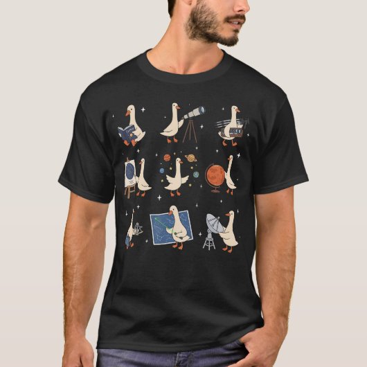 シリーグース天文学天文学者サイエンスティーチャー Tシャツ (正面)