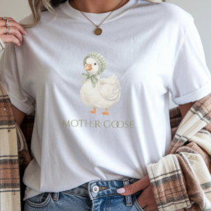シリーグース デイジー セージグリーン ニュートラル ベビーシャワー Tシャツ