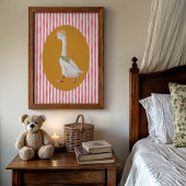  シリーゴースのレッドストライプ アートプリント ポスター