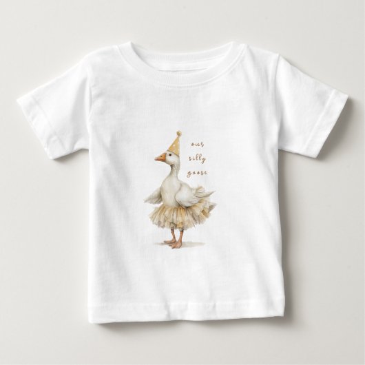 シリーゴースの3歳誕生日黄色ウォーターカラー ベビーTシャツ (正面)