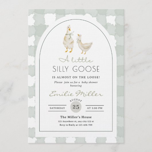 シリーゴースベイビーシャワー招待状（男女問わず） 招待状 (正面)