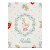 シリーゴース テーマ かわいいあひる ピンクカスタム ポスター (正面)