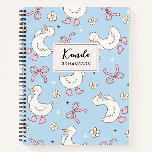 シリーゴース ピンクリボン コケッティ カスタムスクリプト名 ノートブック (正面)