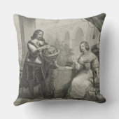 シリーズからのスウェーデンのクリスティーナの(1626-89年の)女王、 クッション (裏面)