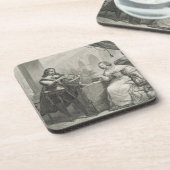 シリーズからのスウェーデンのクリスティーナの(1626-89年の)女王、 コースター (左側)