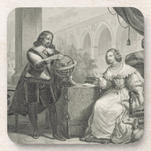 シリーズからのスウェーデンのクリスティーナの(1626-89年の)女王、 コースター (正面)