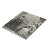 シリーズからのスウェーデンのクリスティーナの(1626-89年の)女王、 タイル (側面)