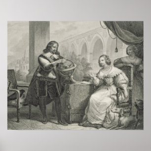 シリーズからのスウェーデンのクリスティーナの(1626-89年の)女王、 ポスター